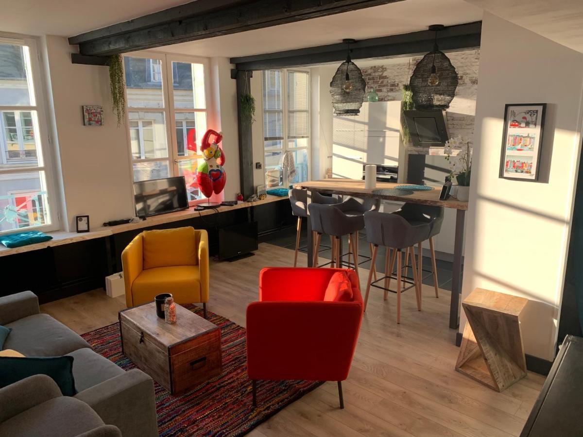 Ferienwohnung La Loge Des Artistes Honfleur Exterior foto